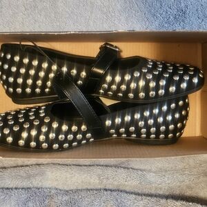 Worthington Black Studded Women's Shoes 5 M NWT
